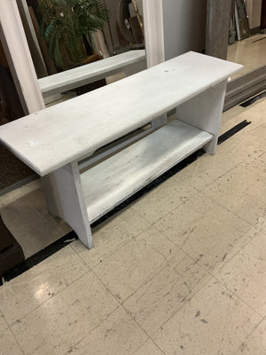 White Lacquered wood bench