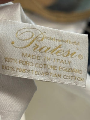 Pratesi Luxury Italian 100% Egyptian Cotton White Duvet King Zipper Closure