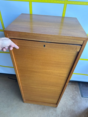 Danish Tambour Drawer Cabinet