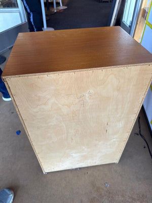 Danish Tambour Cabinet With Drawers