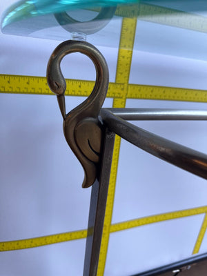 Brass And Glass Demilune Console