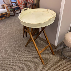 Round Folding Tray Side Table 22 Inch Used Furniture