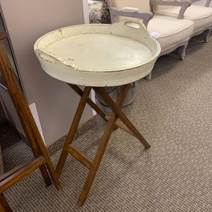 Round Folding Tray Side Table 22 Inch Used Furniture