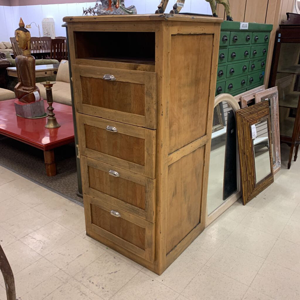 Alder Wood Filing Cabinet 27x24x 60 Cubby Available
