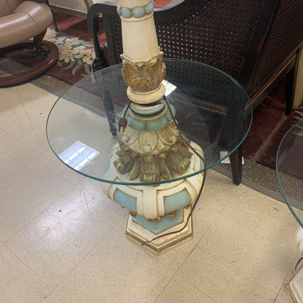 Venetian Style Gold & Blue Floor Lamps Underwriter's Laboratories