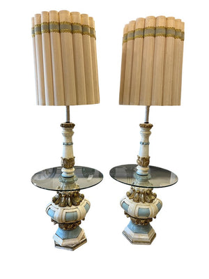 Venetian Style Gold & Blue Floor Lamps Underwriter's Laboratories