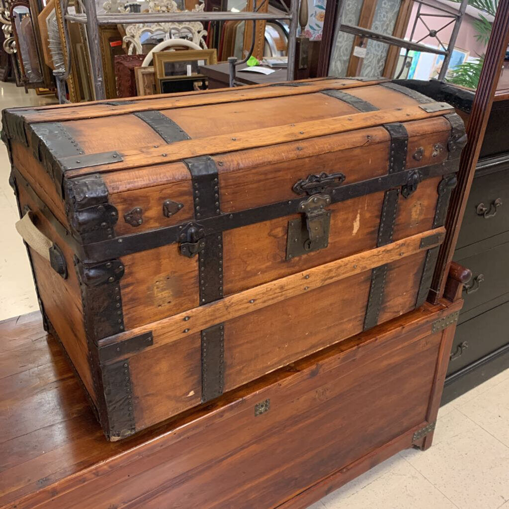 Antique Humpback Chest 32x20x21 by Miss Daisy's Consignment & Auction House