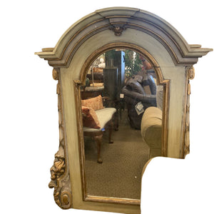 Antique French Style Gilt Arched Architectural Mirror (Pair) by Miss Daisy's Consignment & Auction House