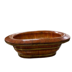 Chinese Lacquered Wooden Baby Bath by Miss Daisy's Consignment & Auction House