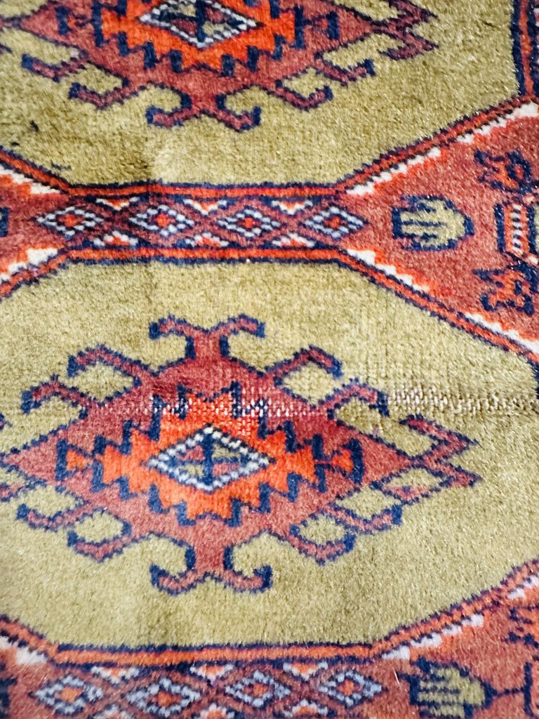 Pakistani Peshawar Wool / Cotton Rug 24 x 27