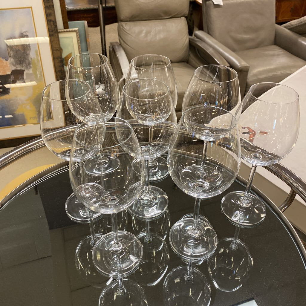 Tall Stem White Wine Glasses (8)