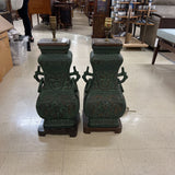 James Mont Style Chinese Wine Vessel Lamps (Pair)