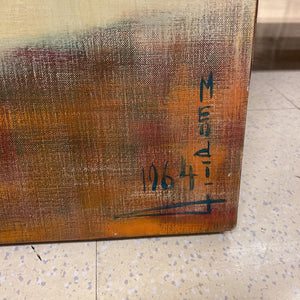 Mendij Original Painting 1964 Signed Dancers 72"x 40"