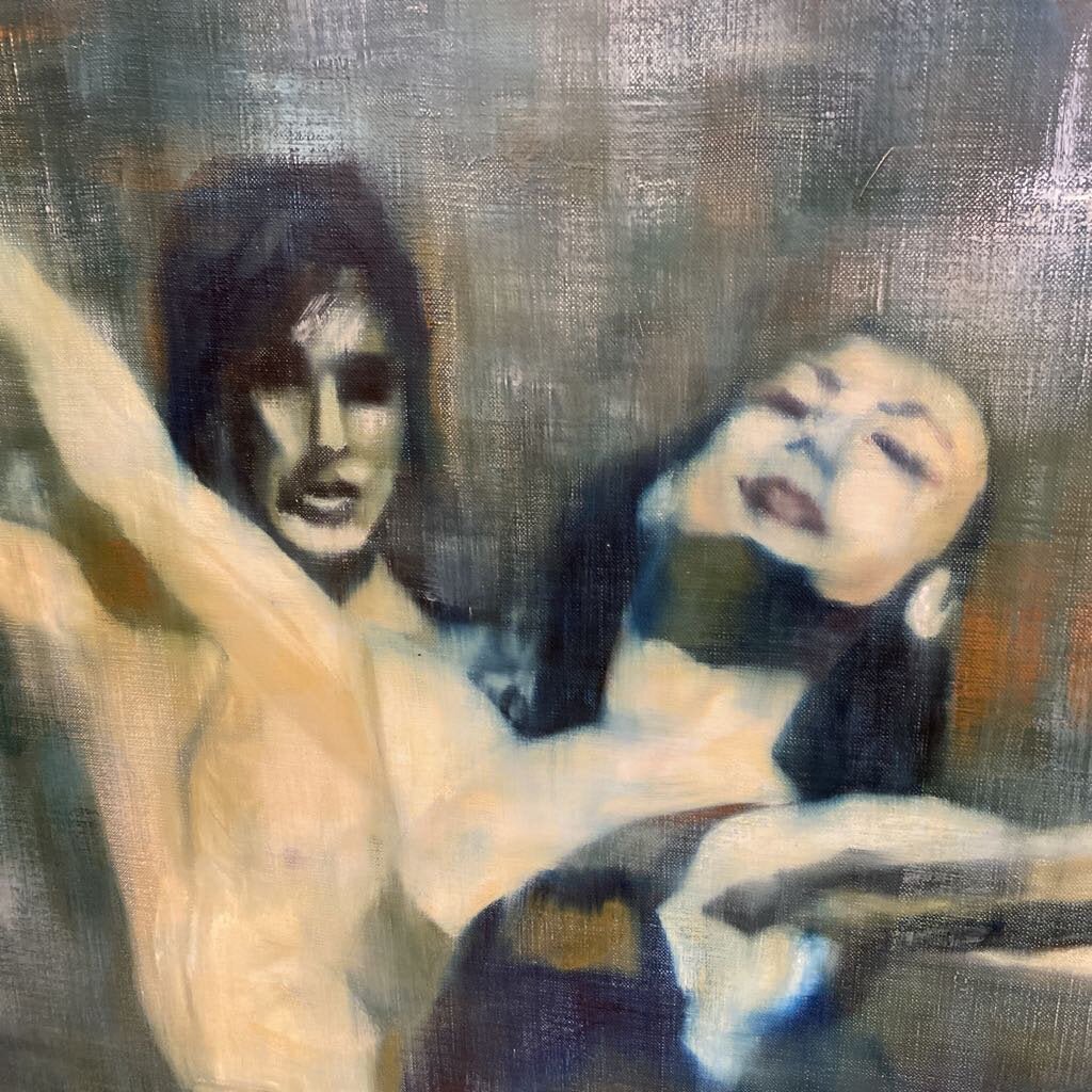 Mendij Original Painting 1964 Signed Dancers 72"x 40"