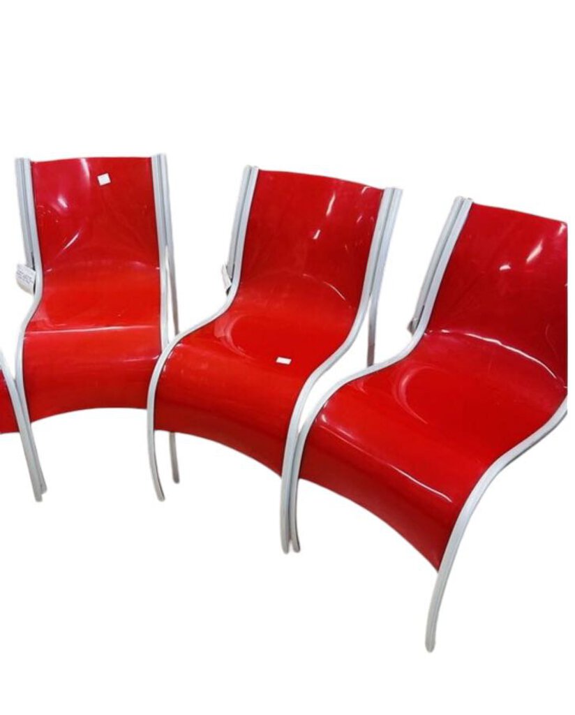 Italian Lounge Chairs 1990's Red (each)