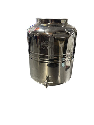 30 Liter Polished Stainless Steel Bev Dispenser by Miss Daisy's Consignment & Auction House