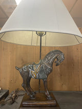 Frederick Cooper Ceramic Horse Lamps w/Shades(PAIR)