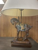 Frederick Cooper Ceramic Horse Lamps w/Shades(PAIR)