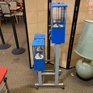 Vintage Four-Unit Gumball Dispenser On Wheels