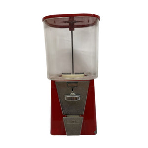 Vintage Red Gumball Dispenser Clear Globe