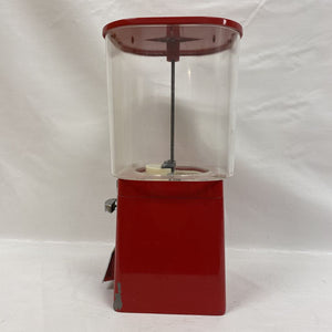 Vintage Red Gumball Dispenser Clear Globe