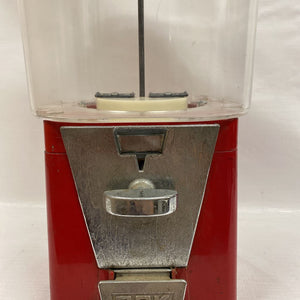 Vintage Red Gumball Dispenser Clear Globe