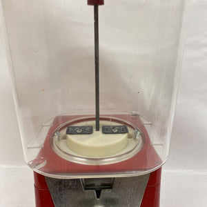 Vintage Red Gumball Dispenser Clear Globe