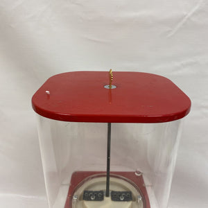 Vintage Red Gumball Dispenser Clear Globe