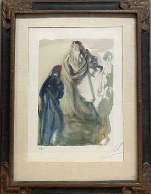 Salvador Dali The Walk Toward God Color Woodcut Signed Edition 45 Of 150