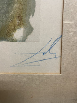 Salvador Dali The Walk Toward God Color Woodcut Signed Edition 45 Of 150