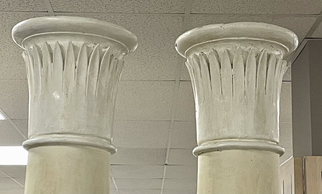 French Adam Style Pillars 8' 1.5" Tall 16.5" x 16.5" Base