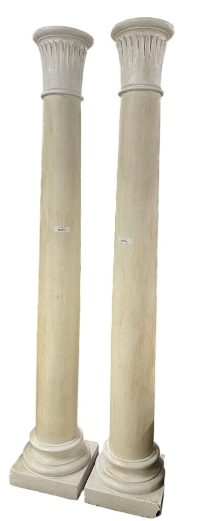 French Adam Style Pillars 8' 1.5" Tall 16.5" x 16.5" Base by Miss Daisy's Consignment & Auction House