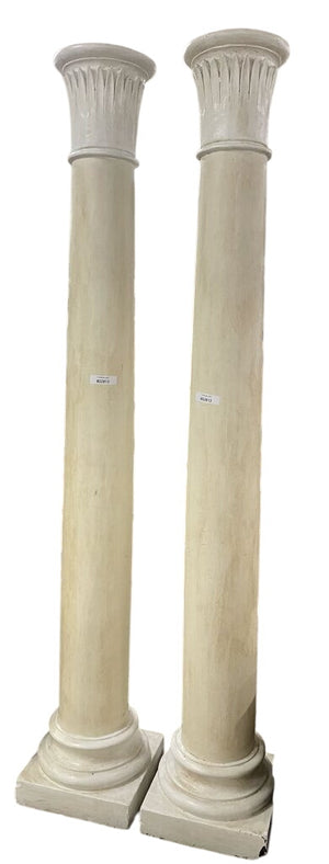 French Adam Style Pillars 8' 1.5" Tall 16.5" x 16.5" Base by Miss Daisy's Consignment & Auction House