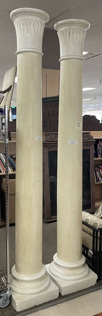 French Adam Style Pillars 8' 1.5" Tall 16.5" x 16.5" Base