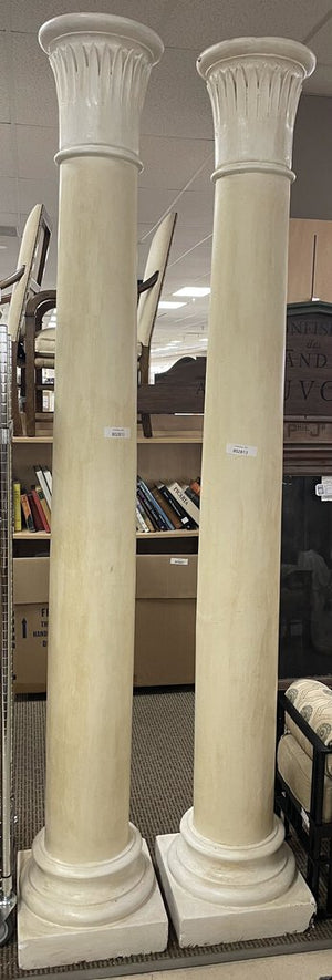 French Adam Style Pillars 8' 1.5" Tall 16.5" x 16.5" Base