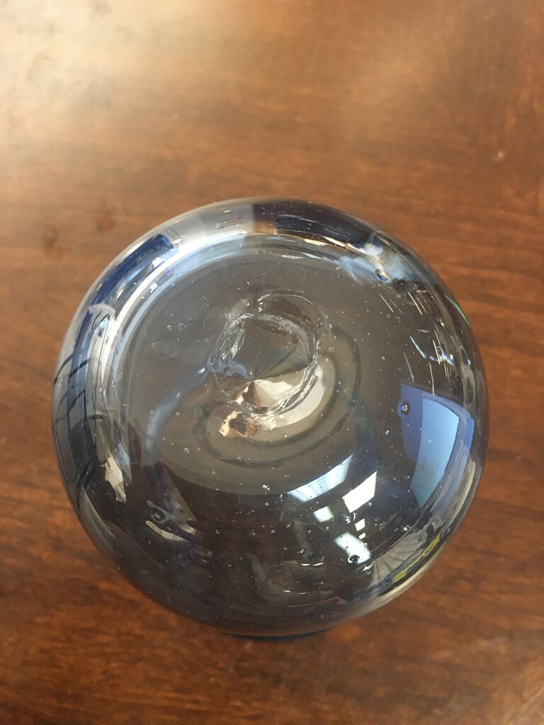 Blown Glass Cobalt Blue Hanging Candle Holder Votive