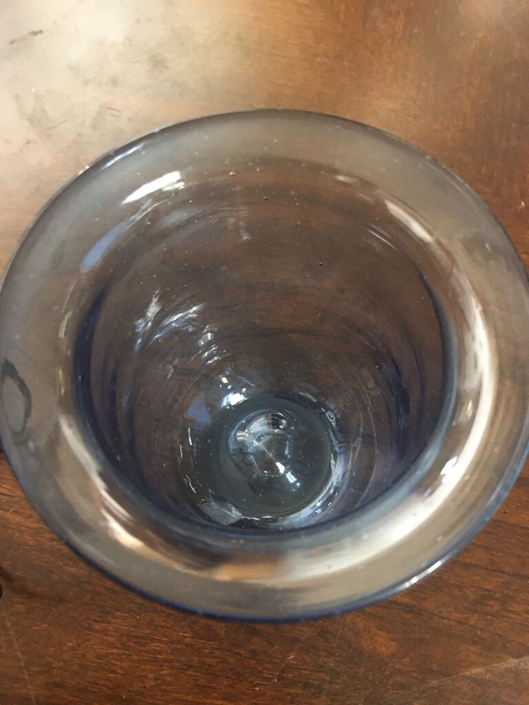 Blown Glass Cobalt Blue Hanging Candle Holder Votive