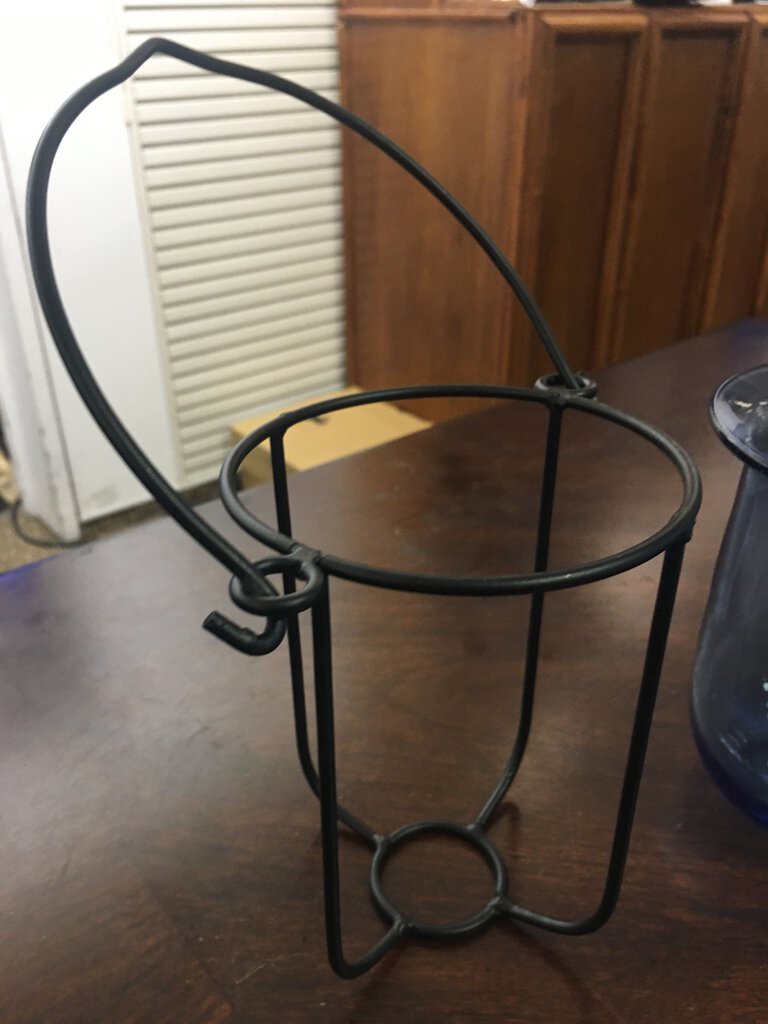 Blown Glass Cobalt Blue Hanging Candle Holder Votive