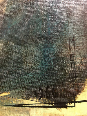Mendij Untitled Surrealist Oil on Canvas 30x20