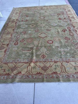 Antique Turkish Oushak Borlu Rug - Wool on Wool Foundation