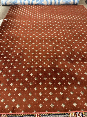 Vantex Burgundy Floral Bound Carpet 9x11