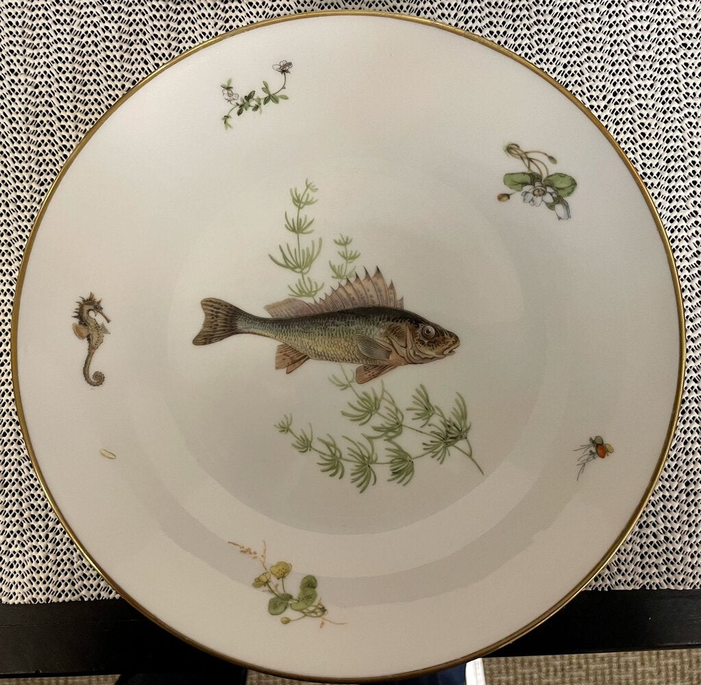 Richard Ginori Fish Quenelle Smooth Pattern Plates (4-Pcs)