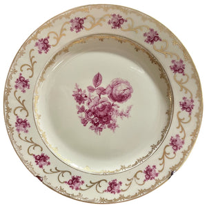Carl Schumann Porcelain Gilded Rose Bread Plates 6 by Miss Daisy's Consignment & Auction House