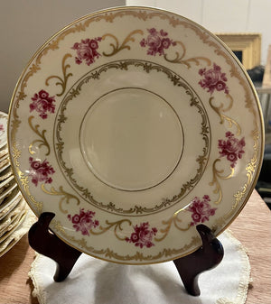 Carl Schumann Gilded Rose Cream Soup Bowl w/ Saucer by Miss Daisy's Consignment & Auction House