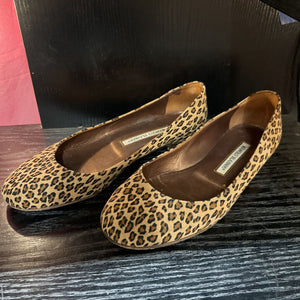 MANOLO BLAHNIK Suede Loafer LEOPARD Sz.38 #750LRT