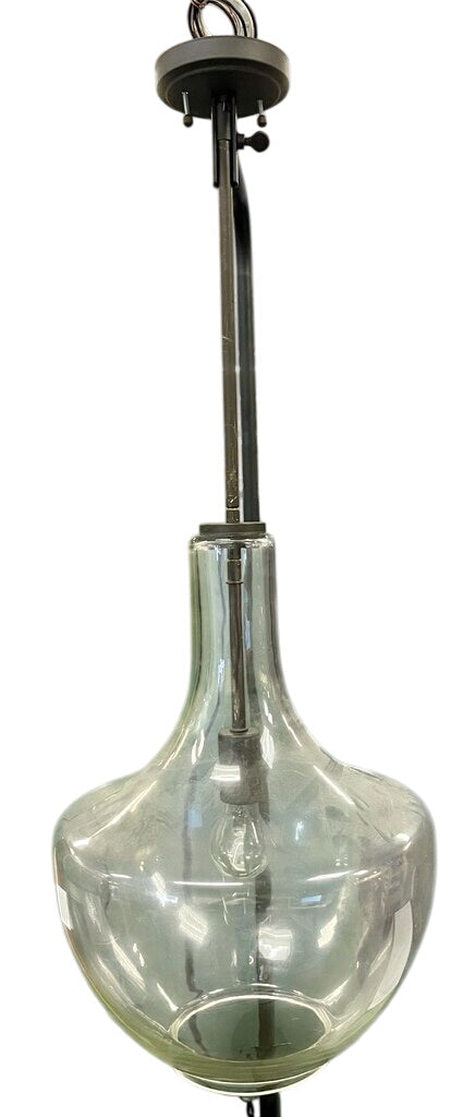 Kichler Everly Black Pendant Lamp Bell Glass Shade by Miss Daisy's Consignment & Auction House