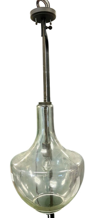 Kichler Everly Black Pendant Lamp Bell Glass Shade by Miss Daisy's Consignment & Auction House