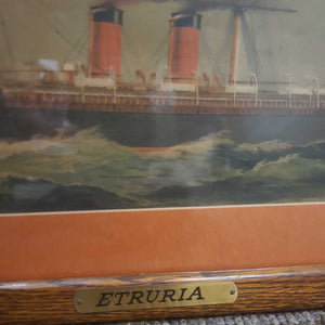 Vintage Steamship Etruria Print 22.5x14