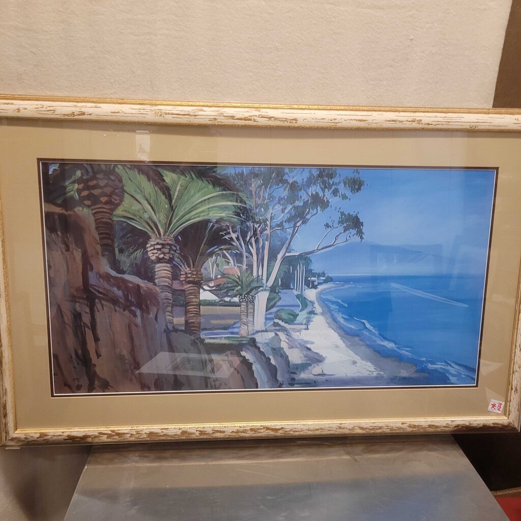 Decorative Palm Coastal Scene 27x43