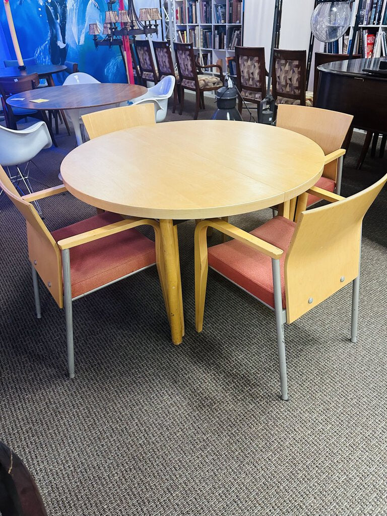 48" Round Dining Table + 4 Chairs